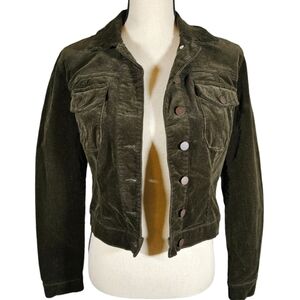 Edyson Dark Green Courdaroy Jacket, XS